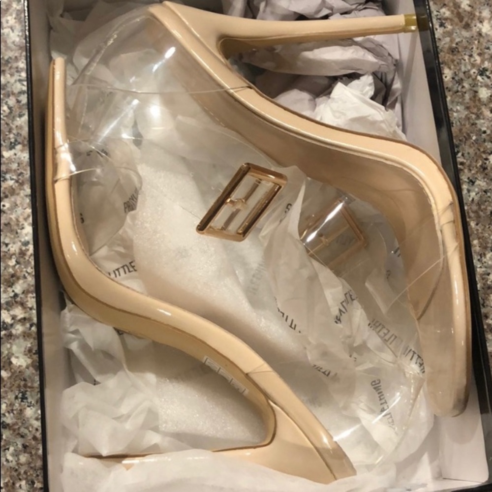 Cute clear heels...